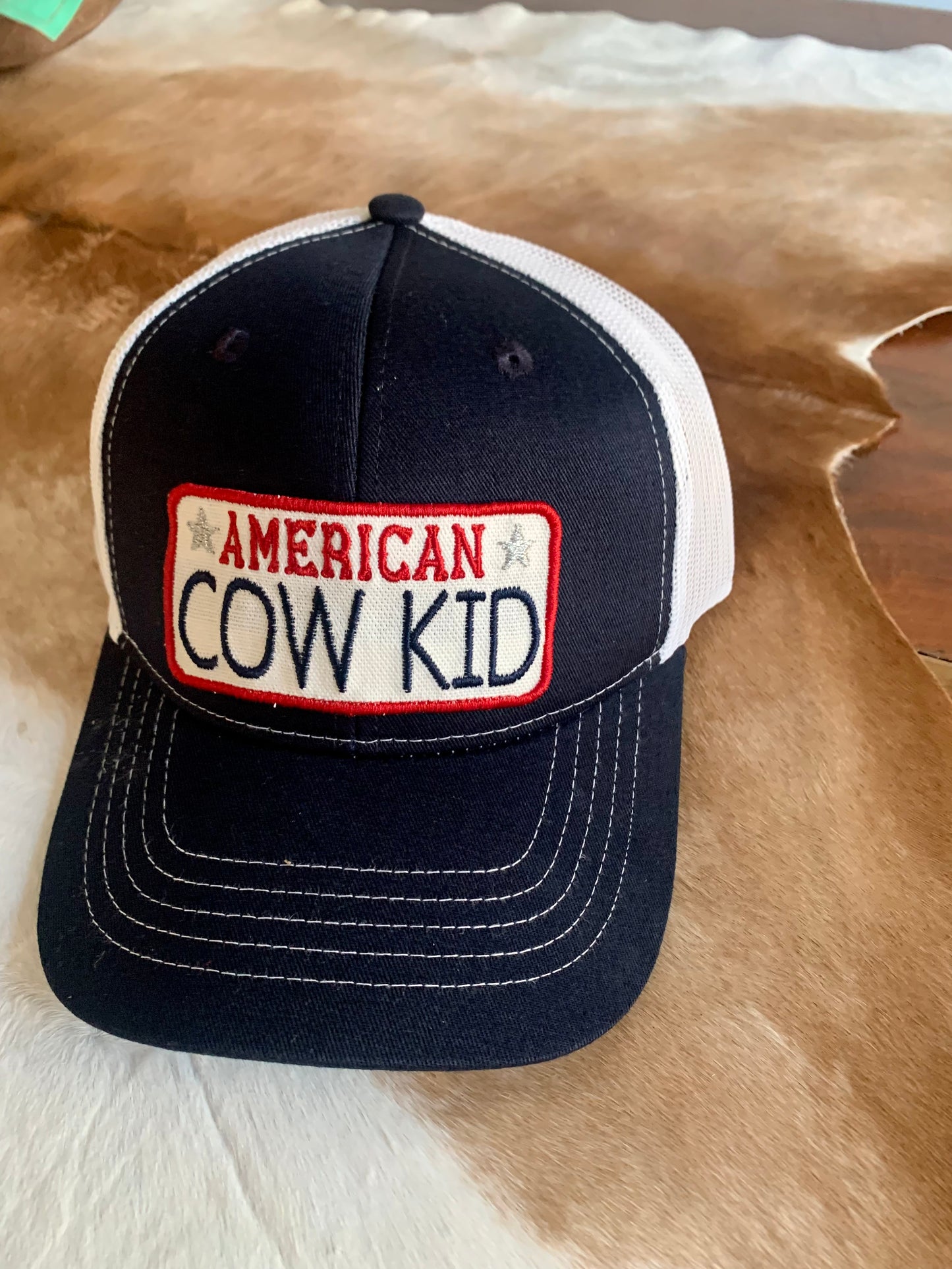 YOUTH AMERICAN COW KID BASEBALL CAP