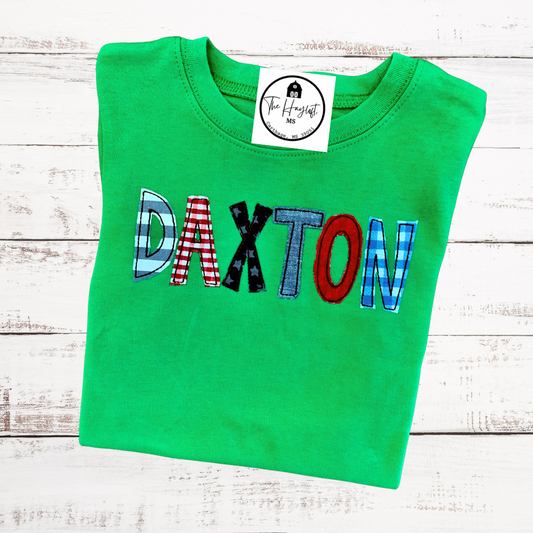 APPLIQUÉ BOYS NAME SHIRT