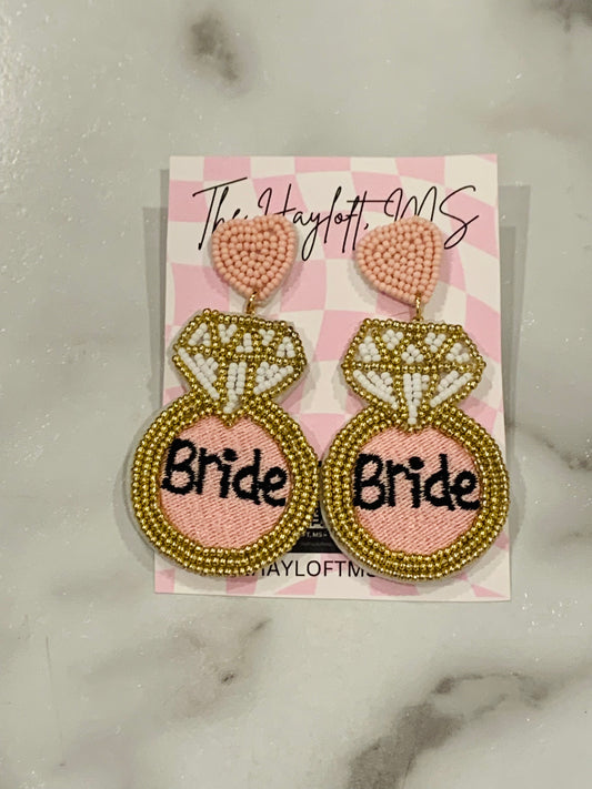 BRIDE SEED BEAD EARRINGS