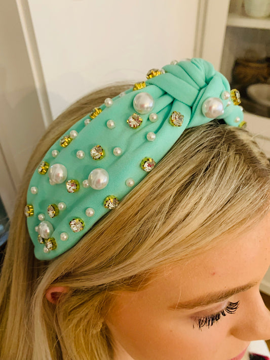 RHINESTONE + PEARLS HEADBAND