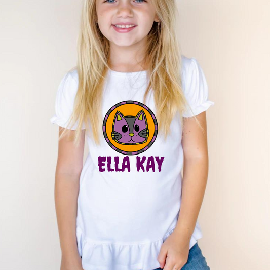 GIRLS SPOOKY KITTY TEE