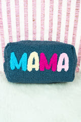 FUZZY TEAL MAMA COSMETIC BAG