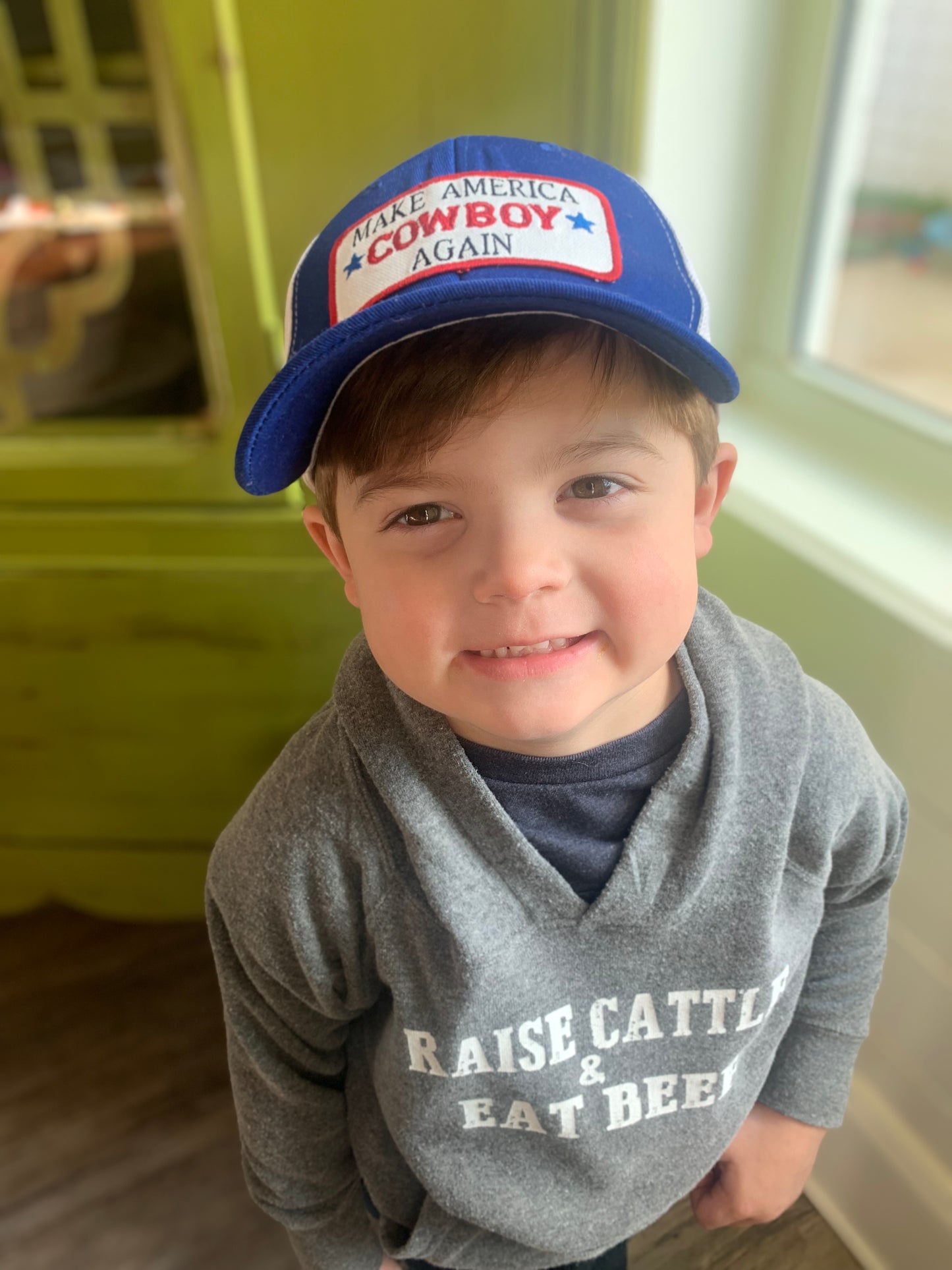 YOUTH MAKE AMERICA COWBOY AGAIN BASEBALL CAP