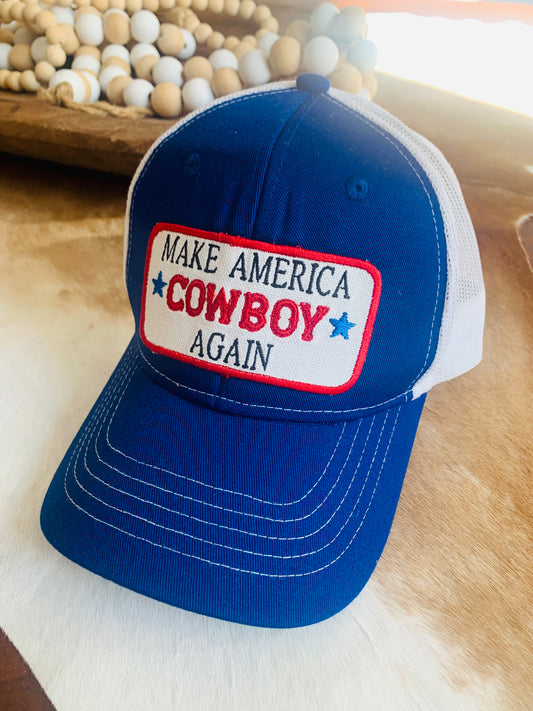 YOUTH MAKE AMERICA COWBOY AGAIN BASEBALL CAP